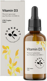 Kurkraft Vitamin D3 Tropfen 5000 IE vegan aus Flechten 50 ml – Bild 1 von 1