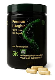 L-Arginin healthy & caring Kapseln vegan ohne Zusatzstoffe 500 Stück – Bild 1 von 9