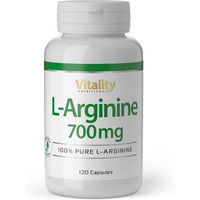 Produktbild von L-Arginin Vitality Nutritionals 700 mg Kapseln vegan ohne Zusatzstoffe 120 Stück