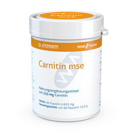 L-Carnitin mse Pharmazeutika 90 Kapseln hochdosiert vegan glutenfrei hefefrei – Bild 1 von 2