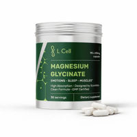 Produktbild von L Cell Global Magnesium Bisglycinat 500 mg Kapseln 90 Stück