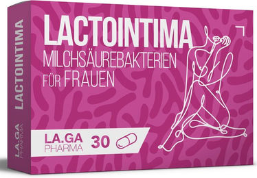 LA.GA LactoIntima Probiotika Frauen Intimflora Komplex mit L. Crispatus & Reuteri vegan 30 Kapseln – Bild 1 von 2