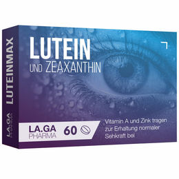 LA.GA Lutein Zeaxanthin Augenvitamine mit Beta Carotin, Blaubeere, Vitamin A, E und B12, vegane Kapseln für Erwachsene, 60 Stück – Bild 1 von 2