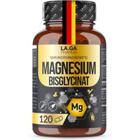 Produktbild von LA.GA Magnesiumbisglycinat Komplex mit Vitamin B5, B6 und B1, 120 Kapseln, vegan, glutenfrei und laktosefrei