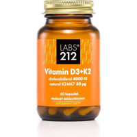 Produktbild von LABS212 Vitamin D3 4000 IE und K2 MK7 50 µg Kapseln 60 Stück pflanzlicher Ursprung ohne Zusatzstoffe