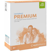 Produktbild von Lactobact PREMIUM Darm-Probiotikum mit Inulin magensaftresistente Kapseln für Erwachsene und Kinder 30 Stück