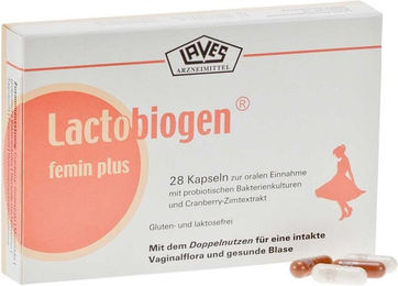 Lactobiogen Femin Plus Kapseln für Frauen laktosefrei und glutenfrei – Bild 1 von 1