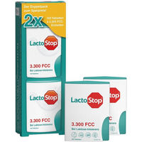 Produktbild von LactoStop Laktase Tabletten 3.300 FCC Vegan Glutenfrei Laktosefrei 200 Stück