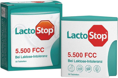 LactoStop Laktase Tabletten 5.500 FCC 50 Stück – Bild 1 von 2