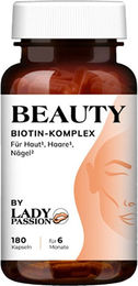 Lady Passion Beauty Kapseln mit Zink, Biotin und Selen vegan glutenfrei laktosefrei 180 Stück – Bild 1 von 3