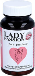 Lady Passion Libido mit Ashwagandha, Maca und Ginseng Kapseln vegan glutenfrei laktosefrei 60 Stück – Bild 1 von 3