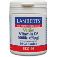 Produktbild von Lamberts Vitamin D3 1000 IE 25 mcg Kapseln Vegan 90 Stück