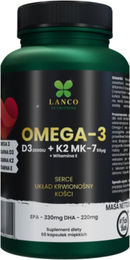Lanco Nutritions Omega 3 + D3 + K2 Kapseln 60 Stück – Bild 1 von 4