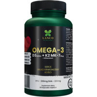 Produktbild von Lanco Nutritions Omega 3 + D3 + K2 Kapseln 60 Stück