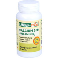 Produktbild von Langer vital Calcium 500 mg mit Vitamin D3 10 µg Tabletten 90 Stück