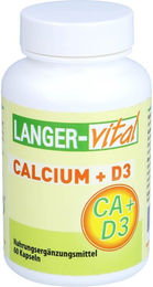 Langer vital Calcium + D3 Kapseln 800 mg mit Carbonat 60 Stück – Bild 1 von 1