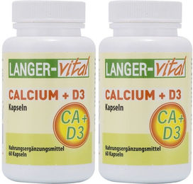 Langer vital Calcium + D3 Kapseln mit Carbonat 120 Stück – Bild 1 von 1
