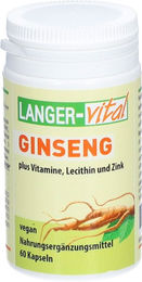 LANGER-vital Ginseng Plus mit Vitaminen, Lecithin und Zink Kapseln vegan – Bild 1 von 1
