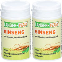 Produktbild von LANGER-vital Ginseng Plus Vitamine Lecithin und Zink Kapseln vegan 120 Stück