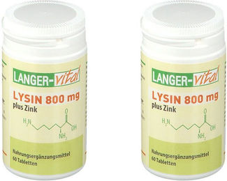 LANGER-vital L-Lysin 800 mg plus Zink Tabletten 120 Stück – Bild 1 von 1