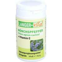 Produktbild von Langer Vital Mönchspfeffer 350 mg mit Vitamin C Kapseln vegan 60 Stück