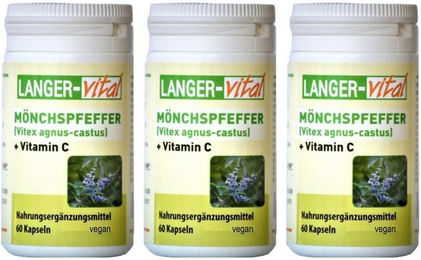 Langer Vital Mönchspfeffer Vitex agnus-castus mit Vitamin C Kapseln vegan 60 Stück – Bild 1 von 1