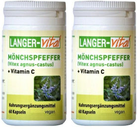 Langer Vital Mönchspfeffer Vitex agnus-castus mit Vitamin C Kapseln vegan 60 Stück – Bild 1 von 1