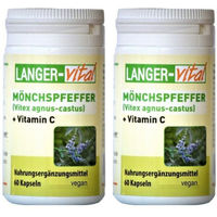 Produktbild von Langer Vital Mönchspfeffer Vitex agnus-castus mit Vitamin C Kapseln vegan 60 Stück
