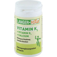 Produktbild von Langer vital Vitamin K2 D3 Calcium Kapseln 60 Stück