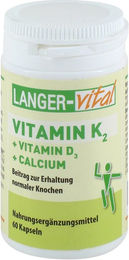 Langer vital Vitamin K2 + D3 + Calcium Kapseln 60 Stück – Bild 1 von 1