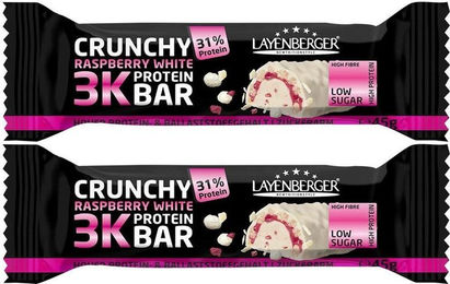 LAYENBERGER High Protein Riegel Crunchy Raspberry White – Bild 1 von 1