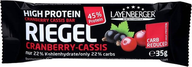 Layenberger Lowcarb.one Proteinriegel Cranberry-Cassis ohne Zusatzstoffe – Bild 1 von 3