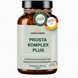 LEBENSSTÄRKE Prostata Komplex Plus Kräuter-Komplex mit Zink und Sägepalme – 90 Kapseln vegan für Männer – Bild 1 von 7