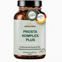 Produktbild von LEBENSSTÄRKE Prostata Komplex Plus Kräuter-Komplex mit Zink und Sägepalme – 90 Kapseln vegan für Männer