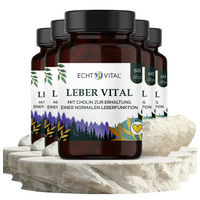 Produktbild von Leber Vital mit 9 Pflanzenstoffen von ECHT VITAL GmbH vegane Kapseln