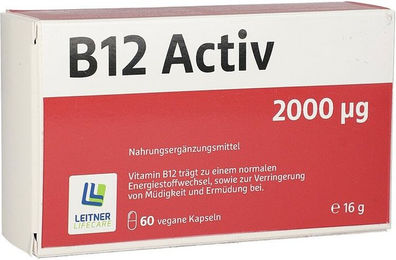 Leitner Lifecare B12 ACTIV 2000 µg Kapseln 60 Stück – Bild 1 von 1