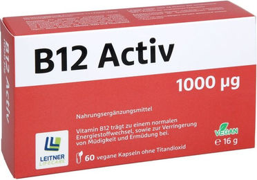 Leitner Lifecare B12 ACTIV Vitamin B12 1000 µg Kapseln 60 Stück – Bild 1 von 2