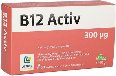 Leitner Lifecare B12 ACTIV Vitamin B12 300 µg Kapseln 60 Stück – Bild 1 von 1