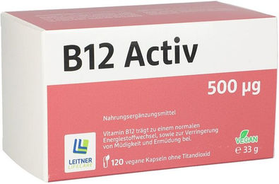 Leitner Lifecare B12 ACTIV Vitamin B12 500 µg Kapseln 120 Stück – Bild 1 von 1