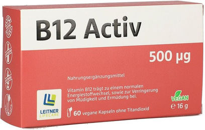 Leitner Lifecare B12 ACTIV Vitamin B12 500 µg Kapseln 60 Stück – Bild 1 von 1