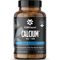 Produktbild von Leovitala Labs Polleo Calcium Citrat mit Vitamin K1 und Vitamin D3 Kapseln für Sportler