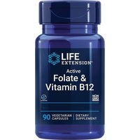 Produktbild von Life Extension Bioactive Folate & Vitamin B12 Vegane Kapseln