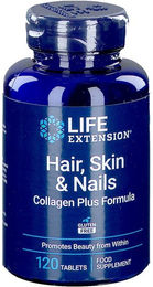 Life Extension Hair Skin & Nails Collagen Plus Formula Tabletten glutenfrei – Bild 1 von 1
