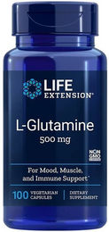 Life Extension L-Glutamin 500 mg Kapseln ohne Zusatzstoffe – Bild 1 von 2
