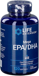 Life Extension Mega EPA/DHA Weichkapseln glutenfrei 120 Kapseln – Bild 1 von 1