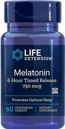 Life Extension Melatonin 750 µg Tabletten vegetarisch 6 Stunden Zeitfreisetzung 60 Stück – Bild 1 von 2
