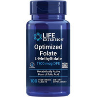 Produktbild von Life Extension Optimized Folate vegetarische Tabletten für Schwangere und Stillende