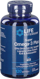 Life Extension Super Omega-3 Plus EPA/DHA Fish Oil Weichkapseln glutenfrei 120 Kapseln – Bild 1 von 1