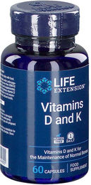 Life Extension Vitamin D und K Kapseln glutenfrei 60 Stück – Bild 1 von 1