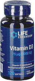 Life Extension Vitamin D3 3000 I.E. Kapseln glutenfrei 120 Stück – Bild 1 von 1